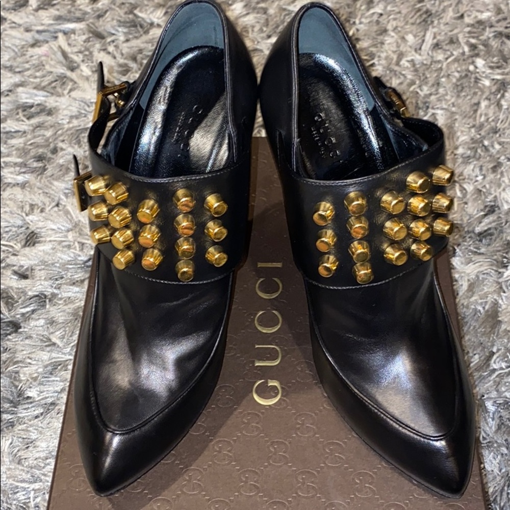 Gucci Booties with Grommet Buckle Strap